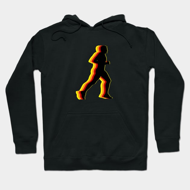 Silhouette sprint neon Hoodie by Nano-none